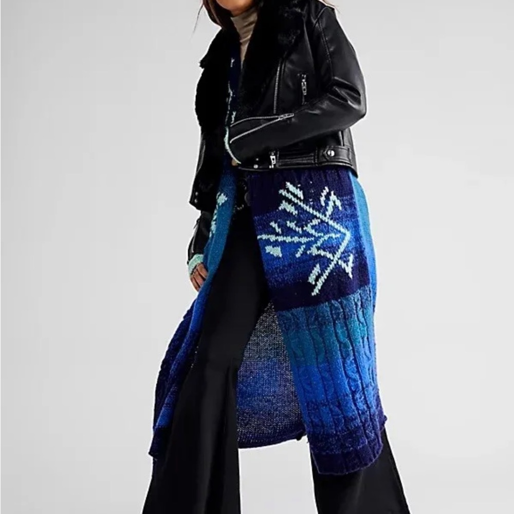 Free People Flurry Cardigan Maxi Sweater Size XS/S $328